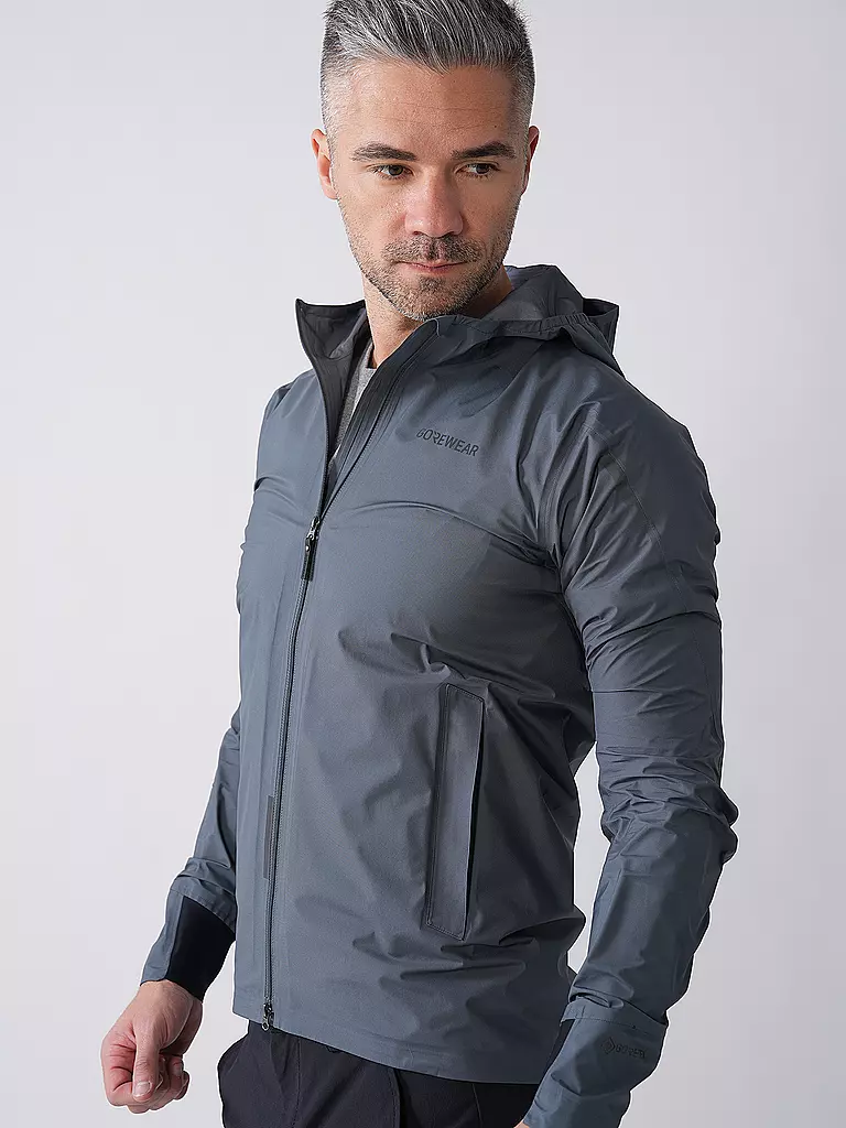 GOREWEAR | Giacca da running da uomo Concurve Gore-Tex | Grigio