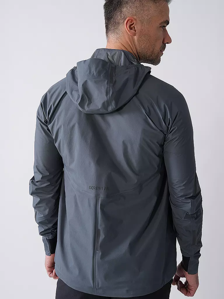 GOREWEAR | Giacca da running da uomo Concurve Gore-Tex | Grigio