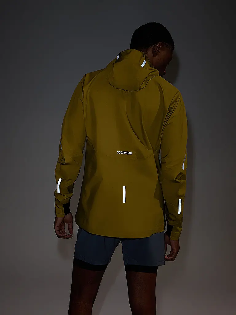 GOREWEAR | Giacca da running da uomo Concurve Gore-Tex | Senape