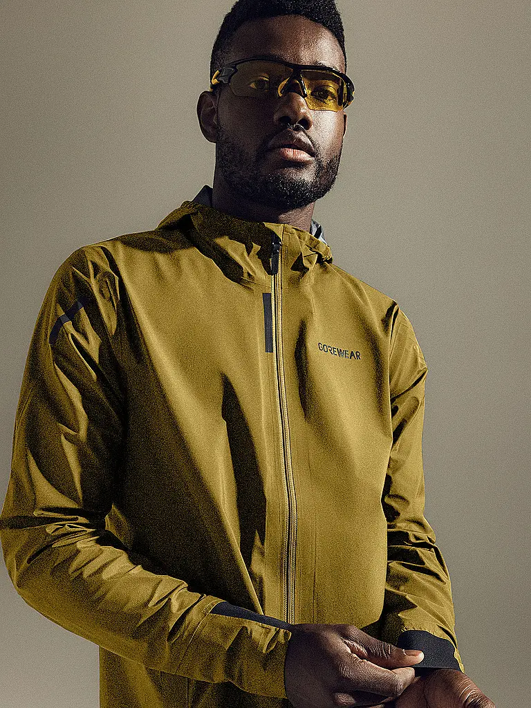 GOREWEAR | Giacca da running da uomo Concurve Gore-Tex | Senape