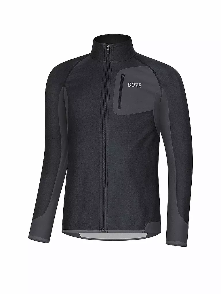 GOREWEAR | Giacca da running da uomo R3 Partial GORE® WINDSTOPPER® | Nero