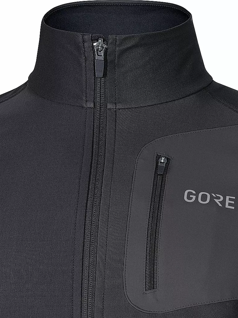 GOREWEAR | Giacca da running da uomo R3 Partial GORE® WINDSTOPPER® | Nero