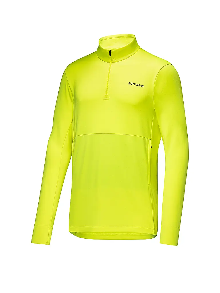 GOREWEAR | Maglia da running termica da uomo per allenamento con zip da 1/4 | 