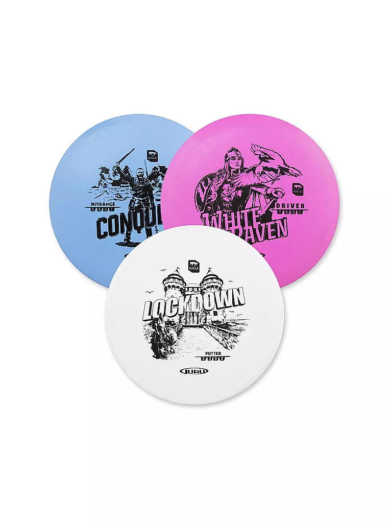 GURU | Set da disc golf per principianti, 3 pezzi | Multicolore
