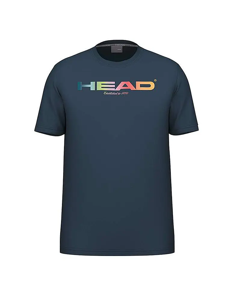 HEAD | Maglietta da tennis da uomo Rainbow | Blu scuro