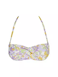 HOT STUFF | Damen Bikinioberteil Bandeau Print | Verde chiaro