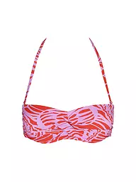 HOT STUFF | Damen Bikinioberteil Bandeau Print | Rosso
