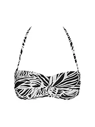 HOT STUFF | Damen Bikinioberteil Bandeau Print | Blu scuro