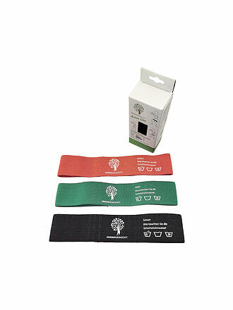 HUMANWERKSTATT | Set di 3 fasce elastiche in tessuto per allenamento