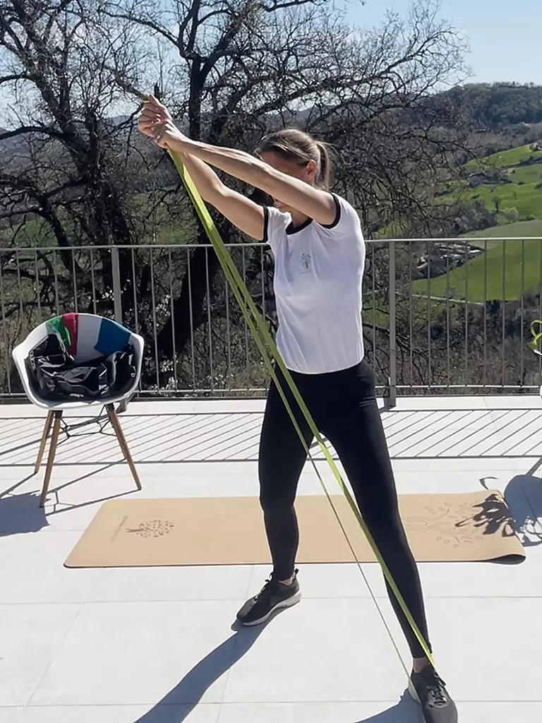 HUMANWERKSTATT | Fascia elastica da allenamento media in tessuto | Giallo