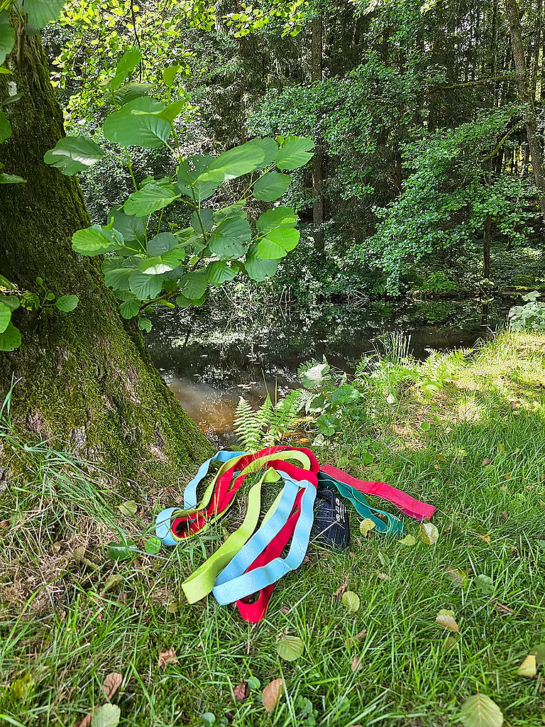 HUMANWERKSTATT | Fascia elastica da allenamento media in tessuto | Giallo