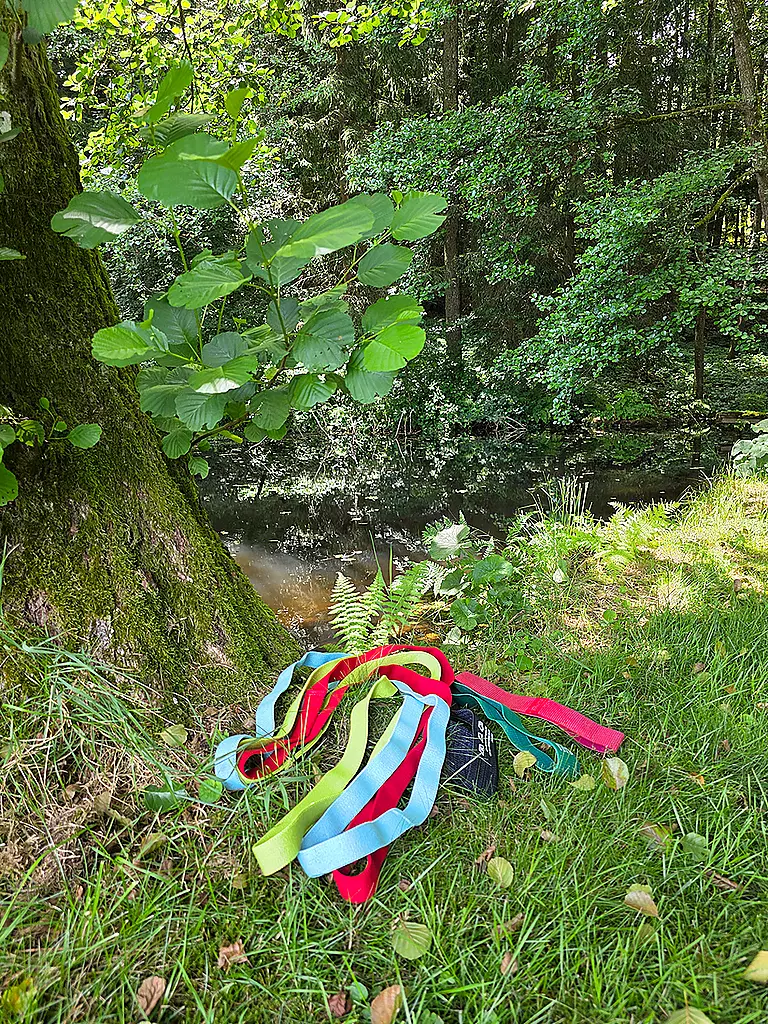 HUMANWERKSTATT | Set di 3 fasce elastiche in tessuto per allenamento |