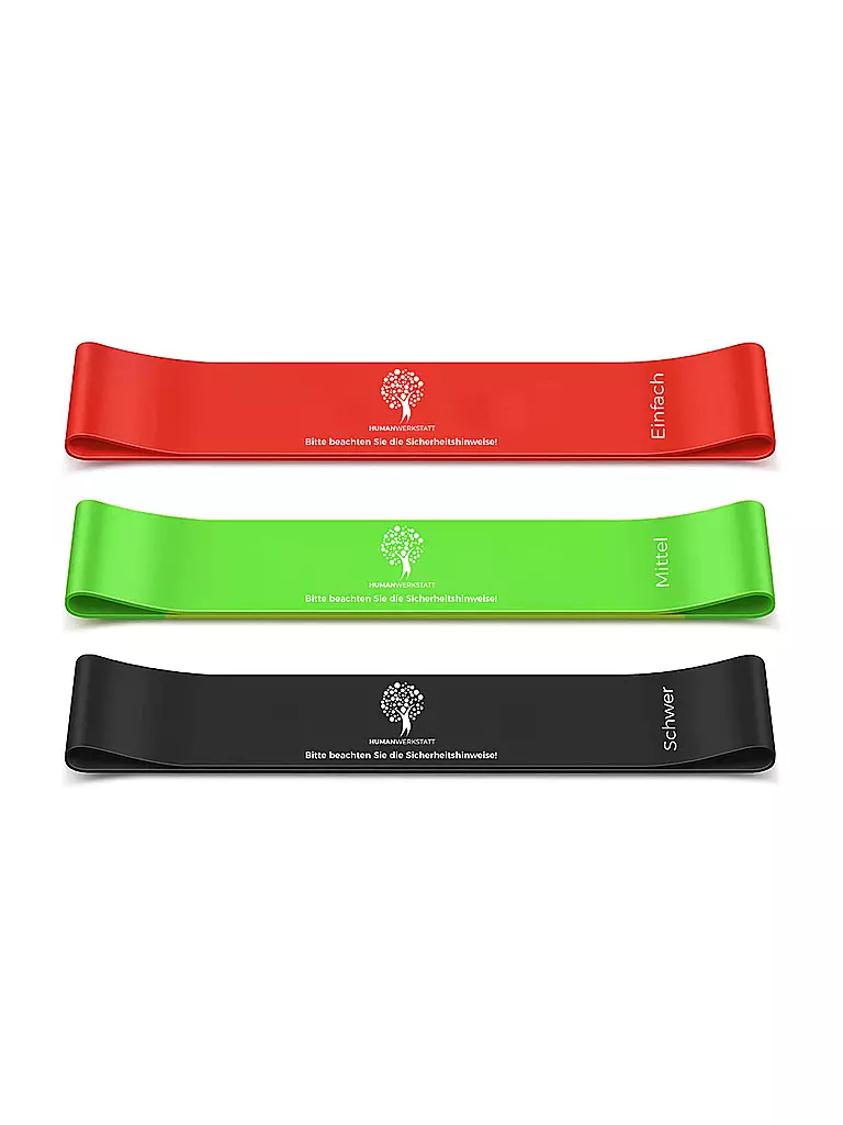 HUMANWERKSTATT | Set di fasce di resistenza, confezione da 3 | Multicolore