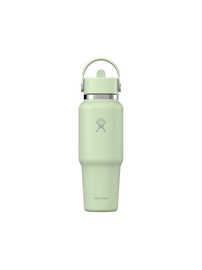 Borraccia da 32oz Wide Mouth Travel Bottle con tappo Flex Straw verde chiaro
