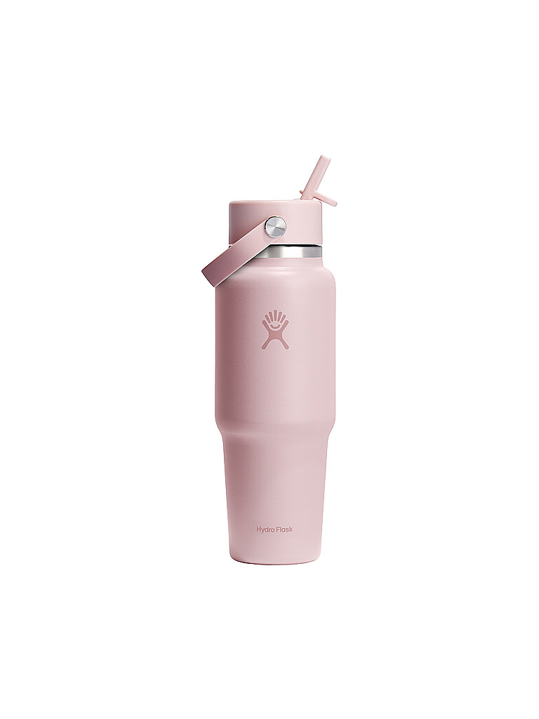Borraccia da viaggio 32oz Wide Mouth con tappo Flex Straw rosa