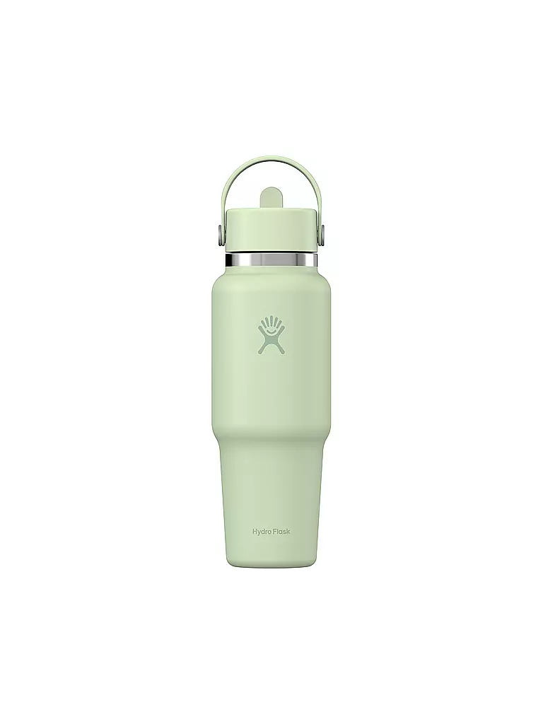 HYDRO FLASK | Borraccia da 32oz Wide Mouth Travel Bottle con tappo Flex Straw | Verde chiaro
