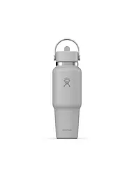 HYDRO FLASK | Borraccia da viaggio 32oz Wide Mouth con tappo Flex Straw | Grigio chiaro
