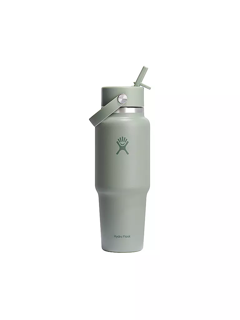 HYDRO FLASK | Borraccia da viaggio 32oz Wide Mouth con tappo Flex Straw | Oliva