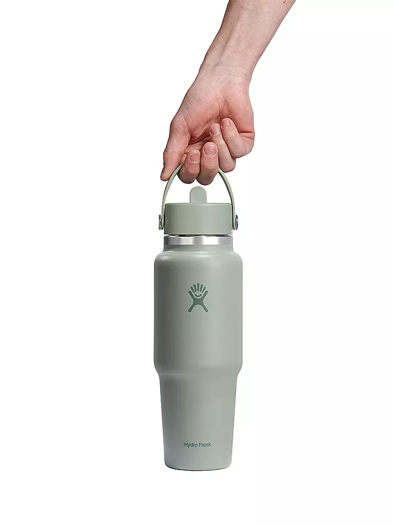 HYDRO FLASK | Borraccia da viaggio 32oz Wide Mouth con tappo Flex Straw | Oliva