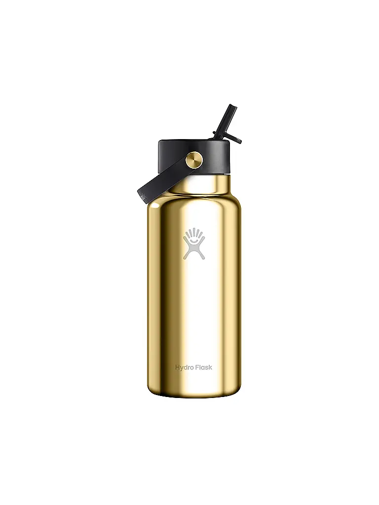 HYDRO FLASK | Borraccia Wide Flex Straw Limited Edition 946ml isolata | Oro