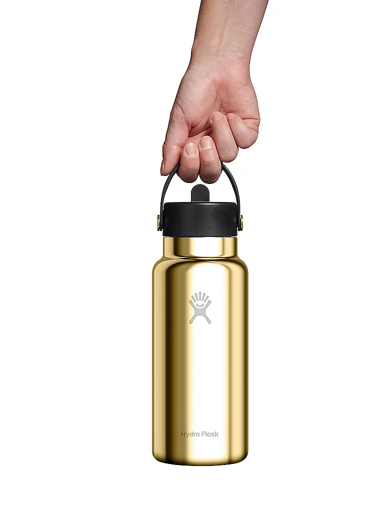 HYDRO FLASK | Borraccia Wide Flex Straw Limited Edition 946ml isolata | Oro