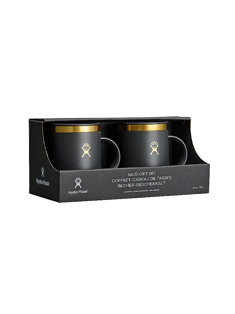 HYDRO FLASK | Set regalo tazza termica Limited Edition 12 oz 335 ml | Nero