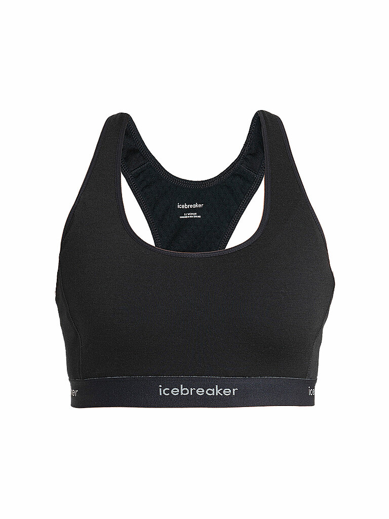 Reggiseno sportivo da donna Racerback Merino 125 a basso supporto nero XS