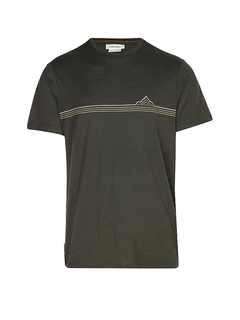 Maglietta tecnica da uomo Range Stripes 150 Tech Lite marrone XL