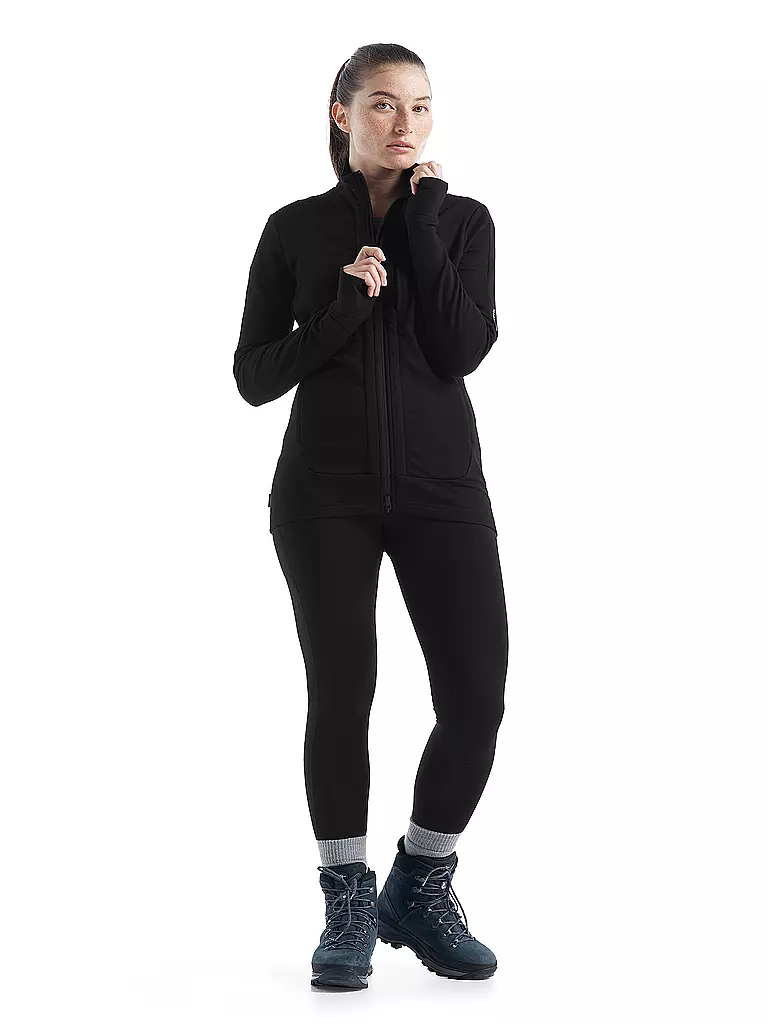 ICEBREAKER | Damen Fleecejacke Quantum III | Nero