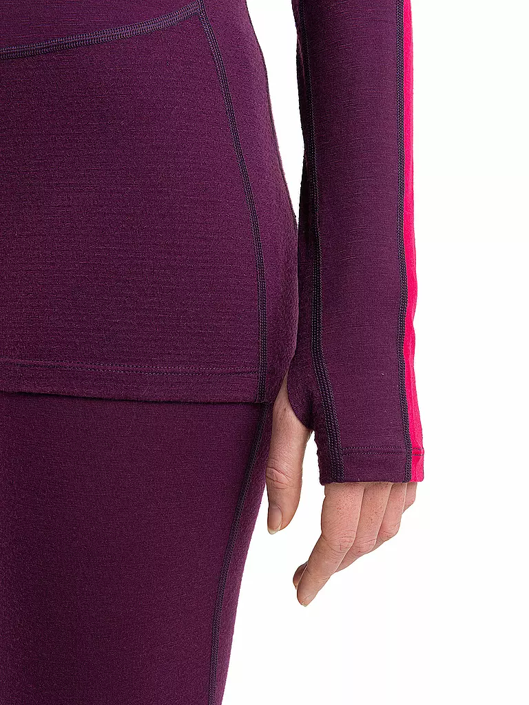 ICEBREAKER | Damen Funktionsshirt 200 ZoneKnit™ Merino  | Rosso scuro