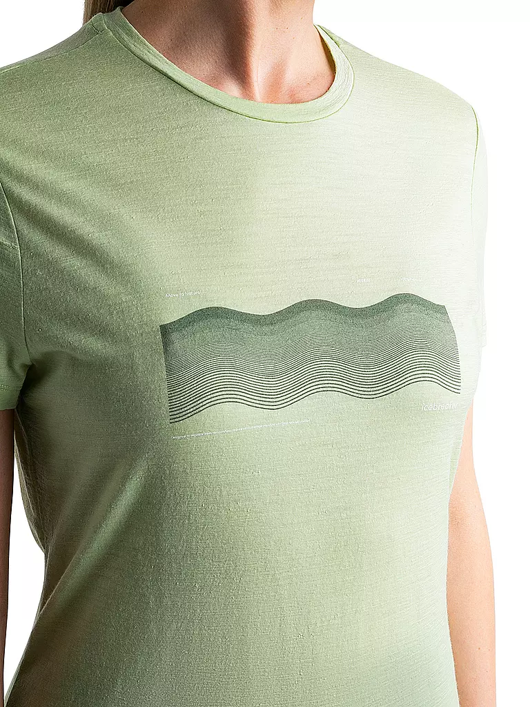 ICEBREAKER | Damen Funktionsshirt Merino 150 Tech Lite III Contour | Verde chiaro