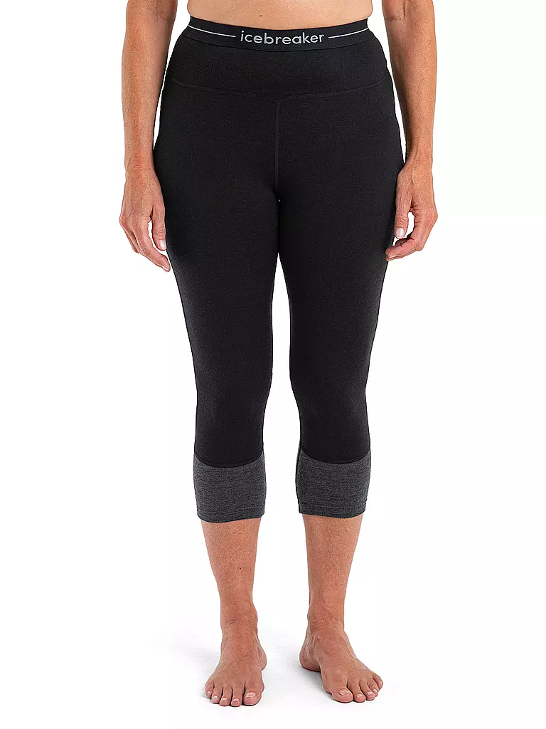 ICEBREAKER | Damen Tight 200 ZoneKnit™ Merino 3/4 | Nero