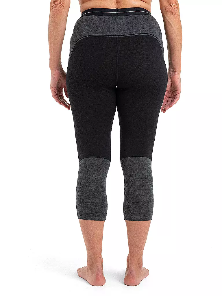 ICEBREAKER | Damen Tight 200 ZoneKnit™ Merino 3/4 | Nero
