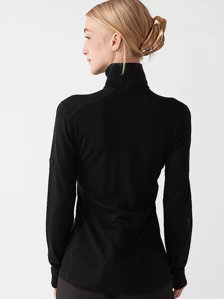 ICEBREAKER | Damen Unterzieh Zipshirt Oasis 200 | Nero