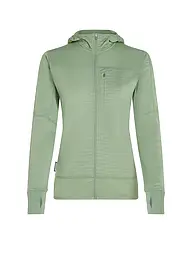 ICEBREAKER | Giacca in pile da donna Real Fleece 300 Merino con cappuccio | Verde chiaro
