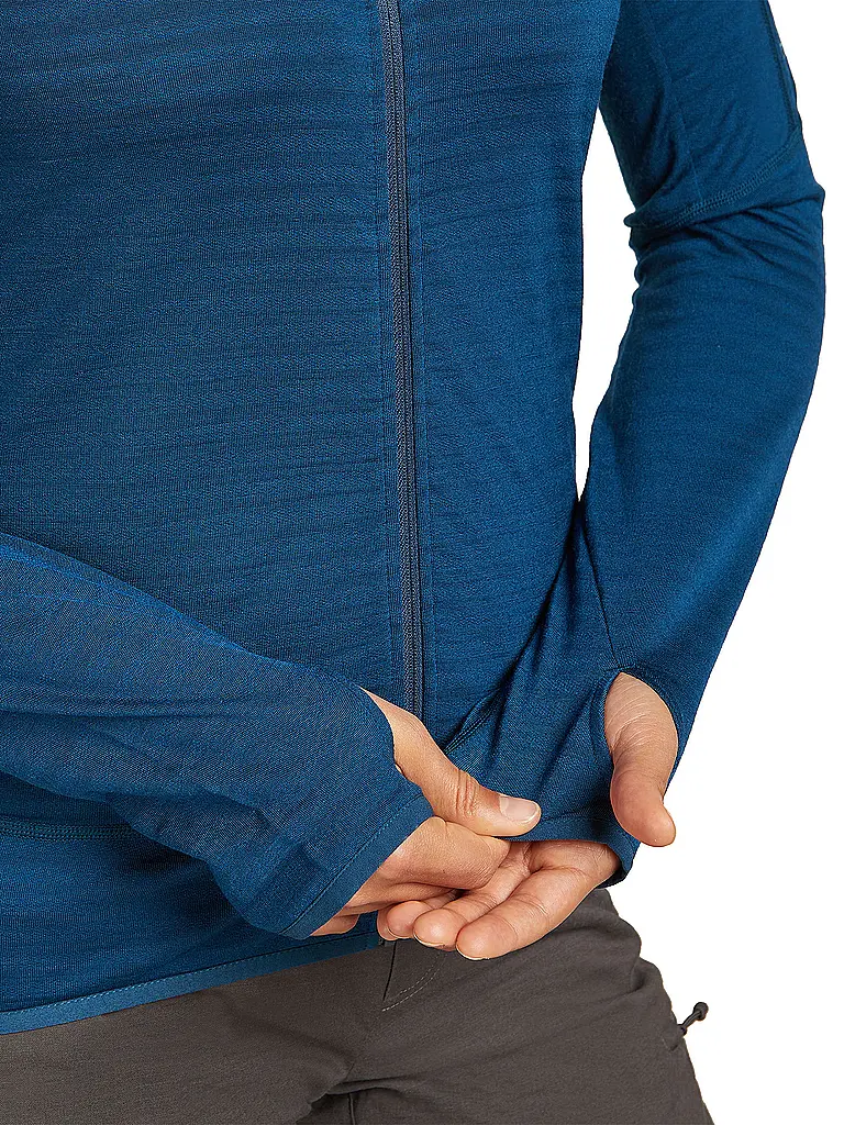 ICEBREAKER | Giacca in pile da donna Real Fleece 300 Merino | Blu scuro