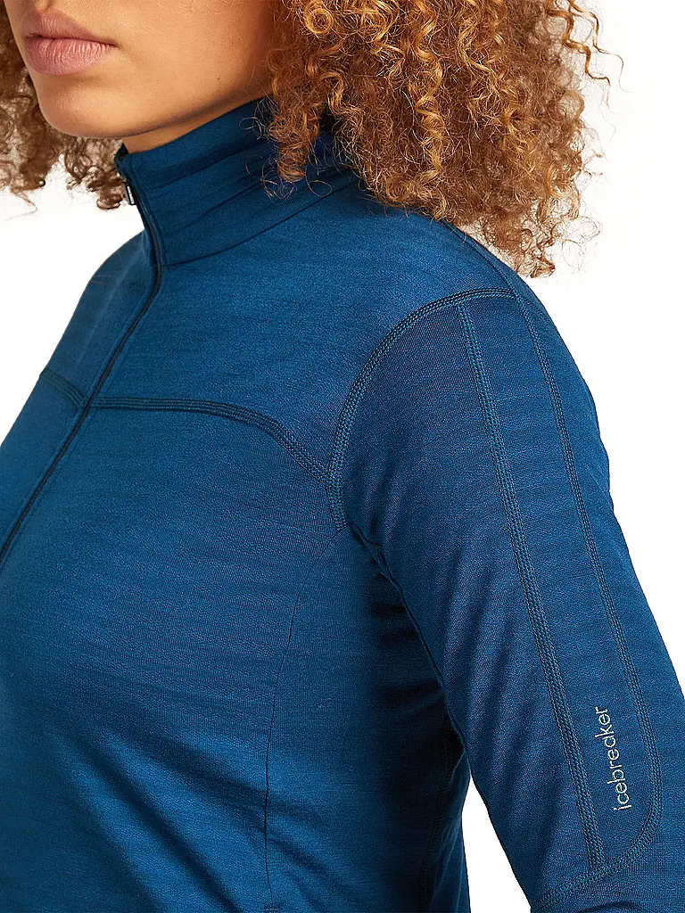 ICEBREAKER | Giacca in pile da donna Real Fleece 300 Merino | Blu scuro