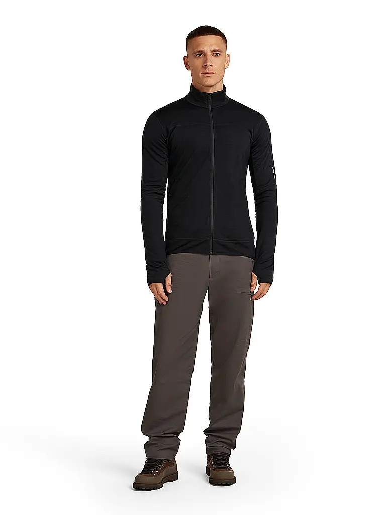 ICEBREAKER | Giacca in pile da uomo Real 300 Merino | Nero