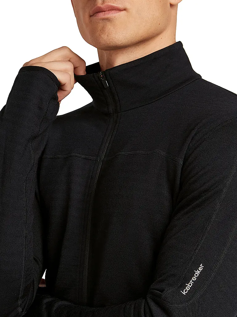 ICEBREAKER | Giacca in pile da uomo Real 300 Merino | Nero