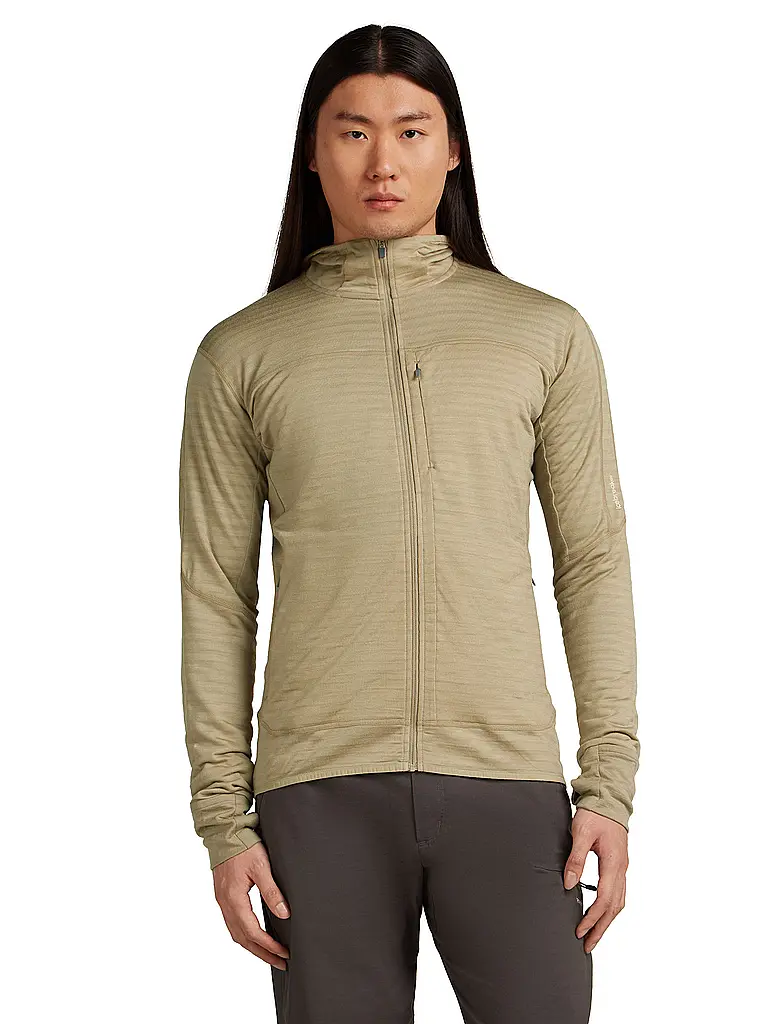 ICEBREAKER | Giacca in pile da uomo Real Fleece 300 Merino con cappuccio | Beige