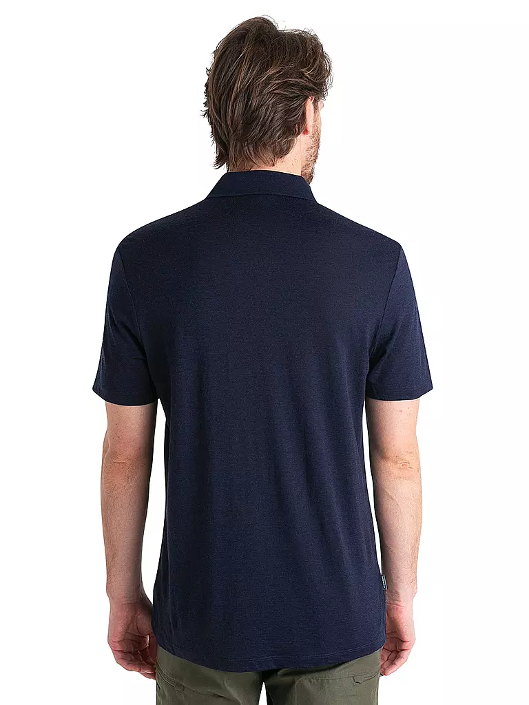 ICEBREAKER | Herren Funktionspolo Merino 150 Tech Lite3 | Blu scuro
