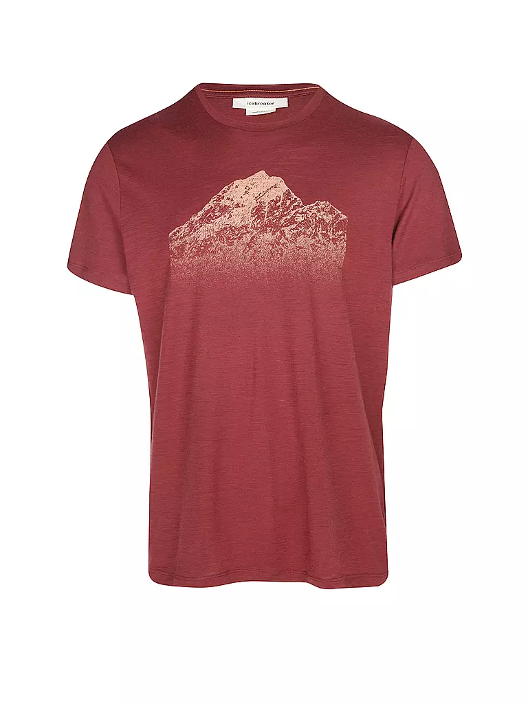 ICEBREAKER | Herren Funktionsshirt Mount Tech Lite | Rosso scuro