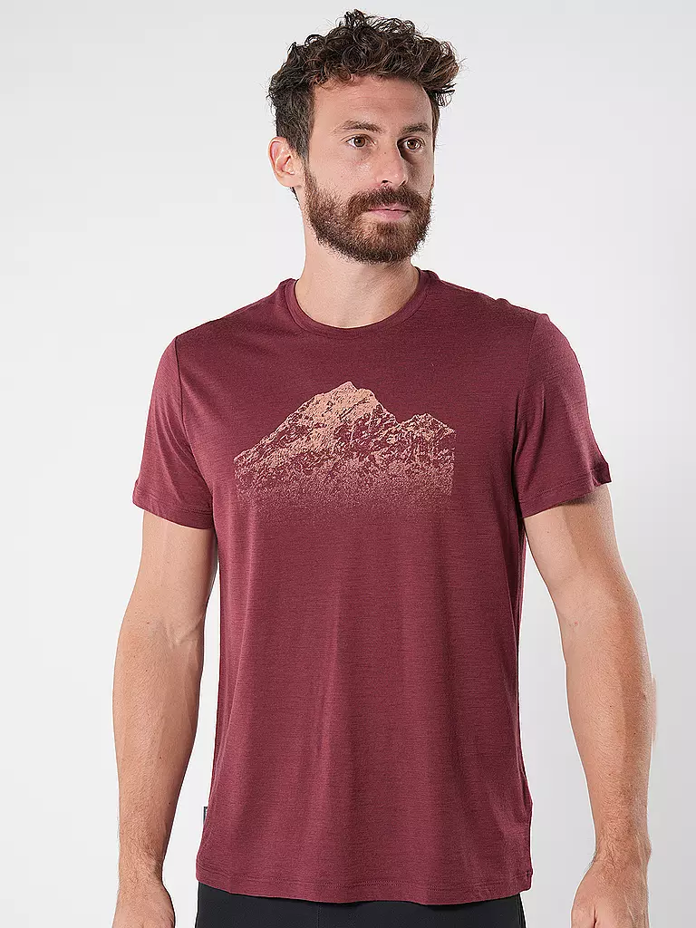 ICEBREAKER | Herren Funktionsshirt Mount Tech Lite | Rosso scuro