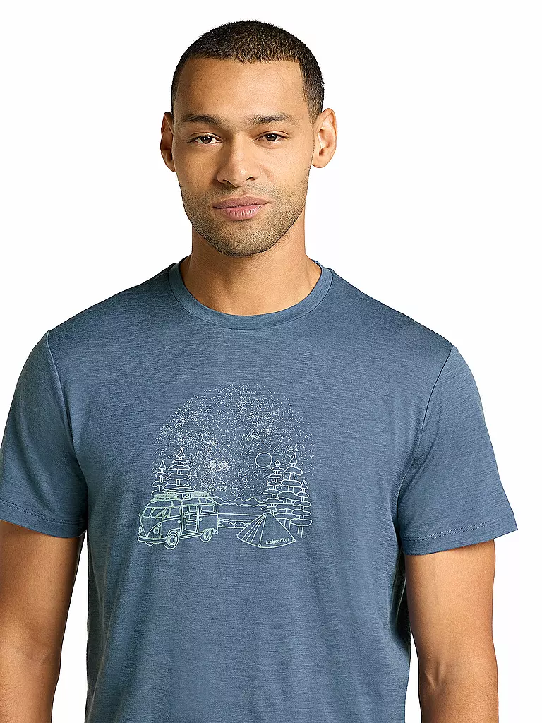 ICEBREAKER | Herren Funktionsshirt Van Camp 150 Tech III | Blu scuro