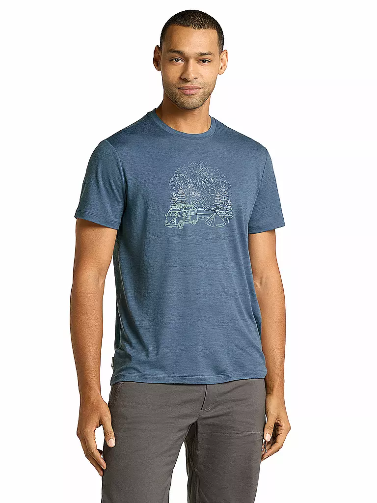 ICEBREAKER | Herren Funktionsshirt Van Camp 150 Tech III | Blu scuro