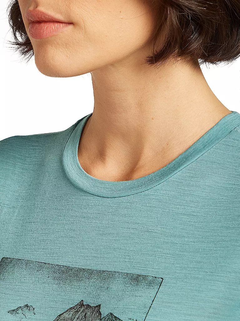 ICEBREAKER | Maglietta funzionale da donna Lake View 150 Tech-Lite | Menta