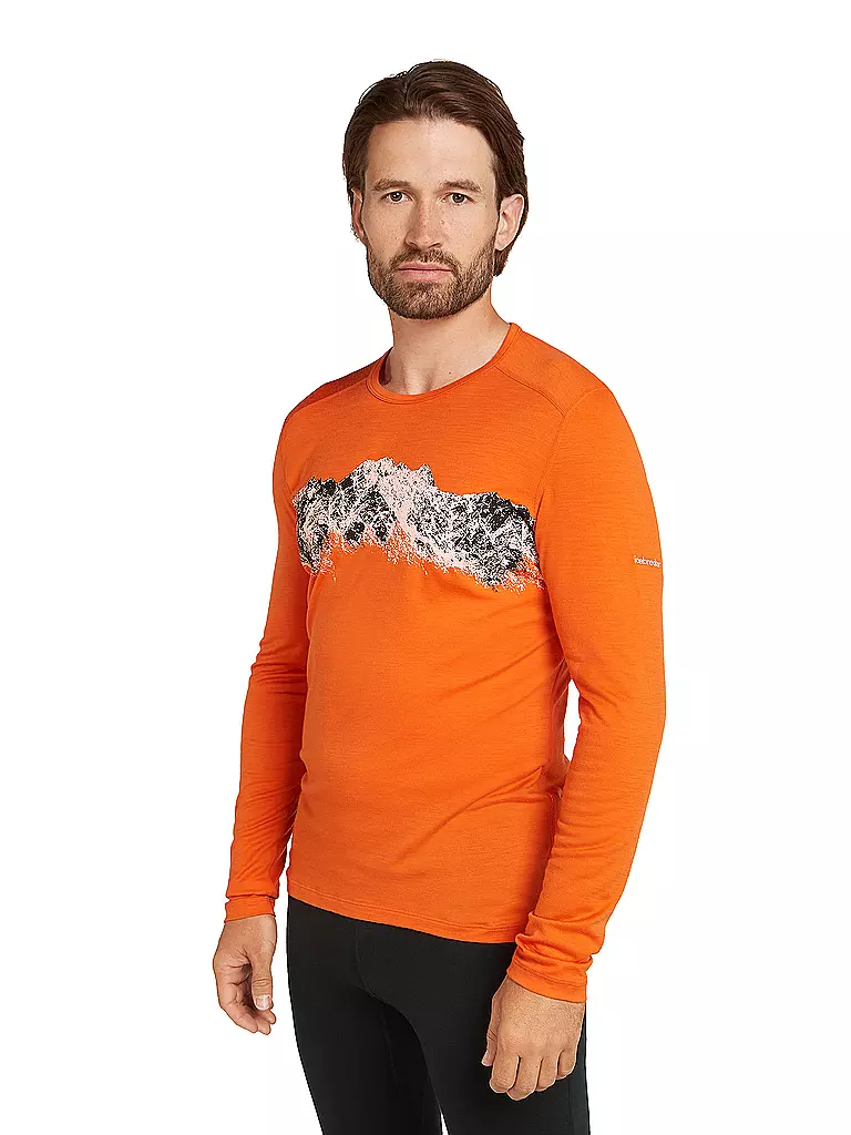ICEBREAKER | Maglietta funzionale da uomo Merino 200 Oasis Thermo | Arancione