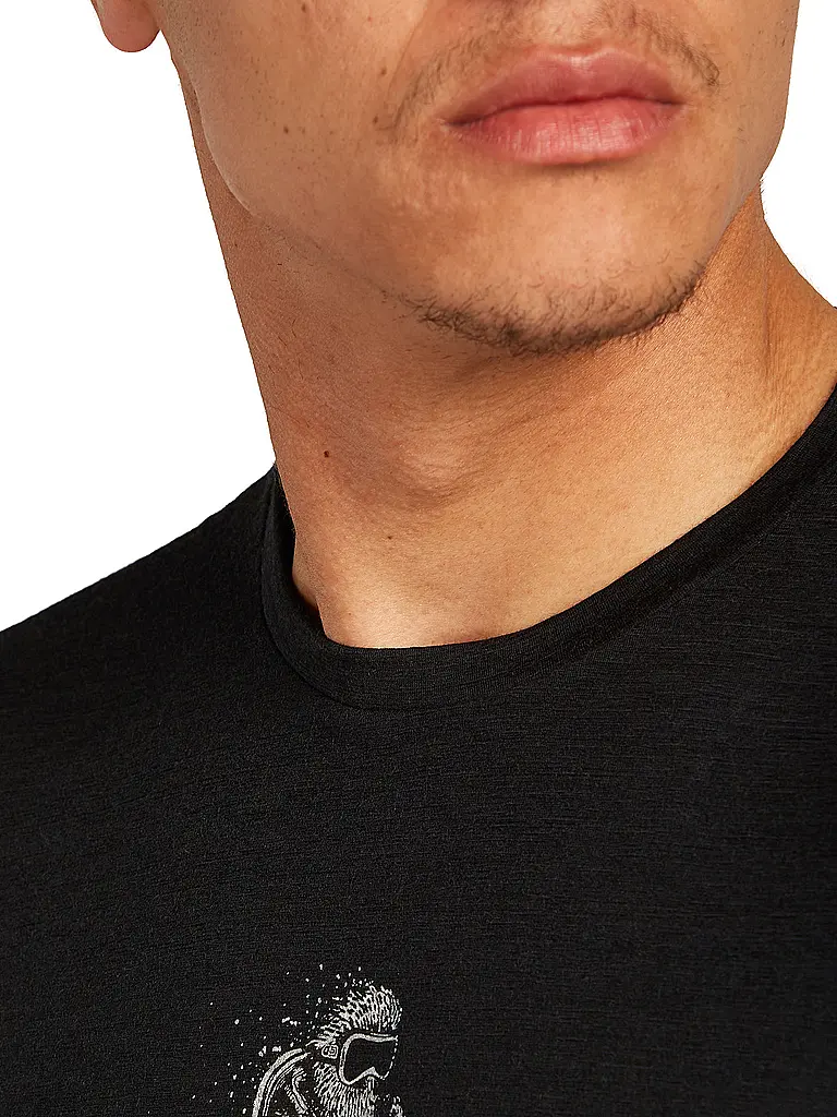 ICEBREAKER | Maglietta funzionale da uomo Skiing Yeti 150 Merino con stampa |