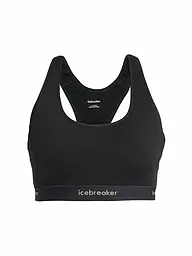 ICEBREAKER | Reggiseno sportivo da donna Racerback Merino 125 a basso supporto | Nero