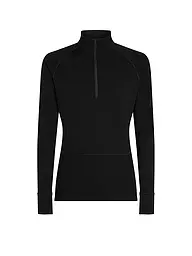 ICEBREAKER | Zipshirt intimo da uomo 200 Merino ZoneKnit | Nero